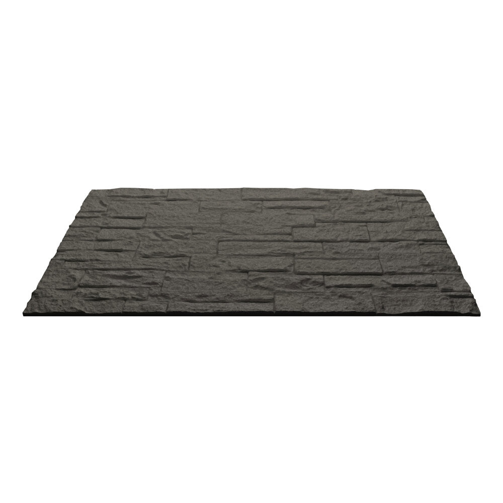 Pannello decorativo effetto pietra mattoni 3D set 12 pz 8,6 mt2 rivestimento murale in PU 120 x 60 x 2,5 Grigio Ardesia