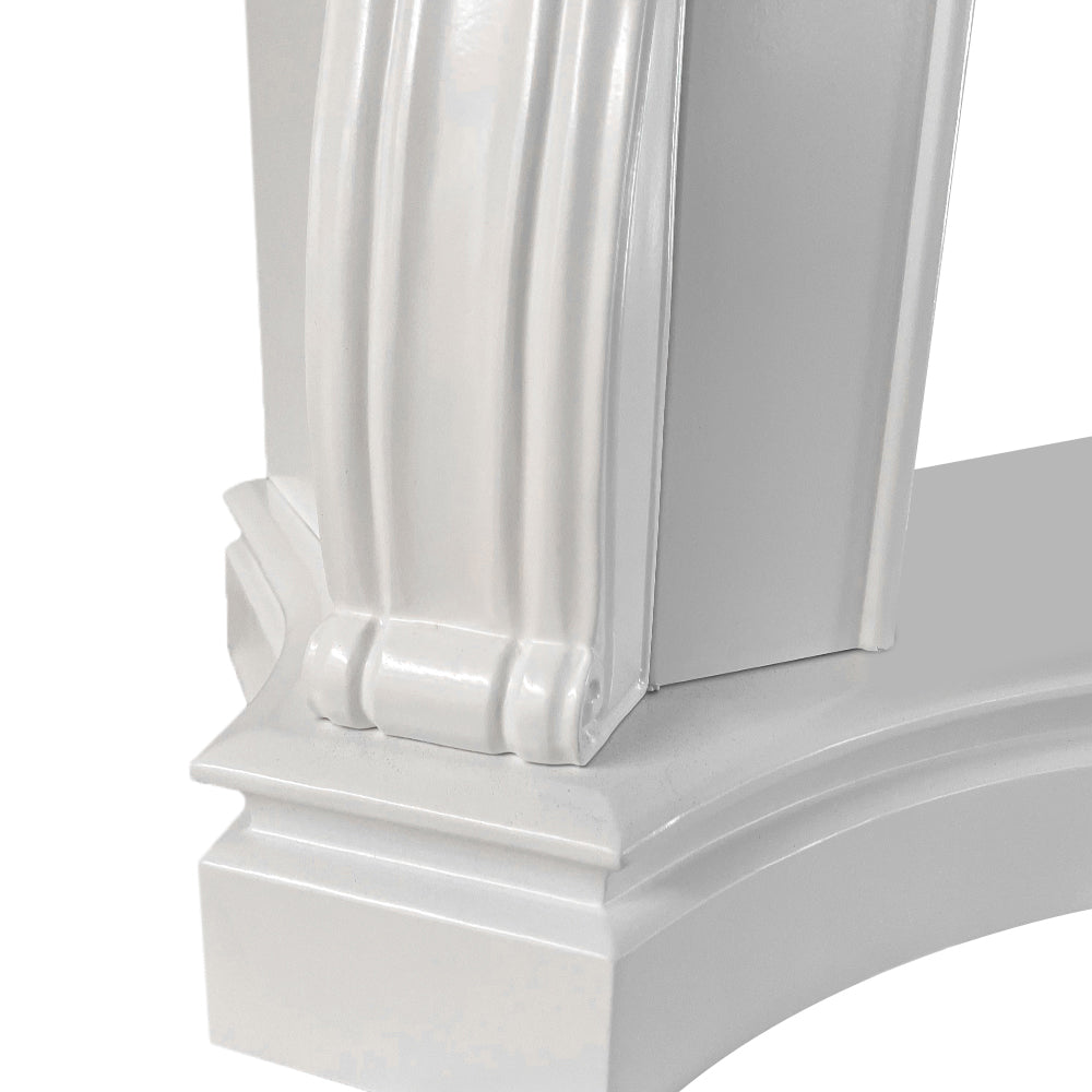 Cornice per camino rivestimento in legno L123xP39xH100 Parigi Bianco