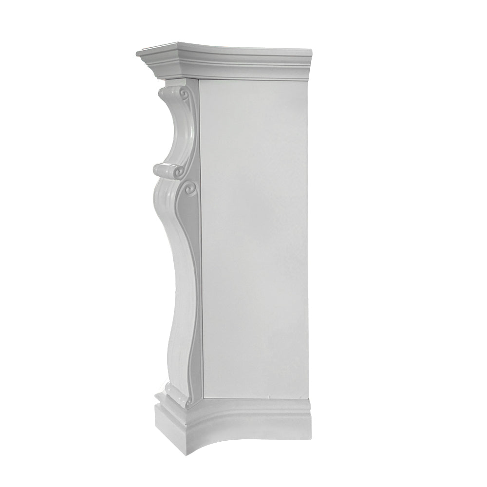 Cornice per camino rivestimento in legno L123xP39xH100 Parigi Bianco