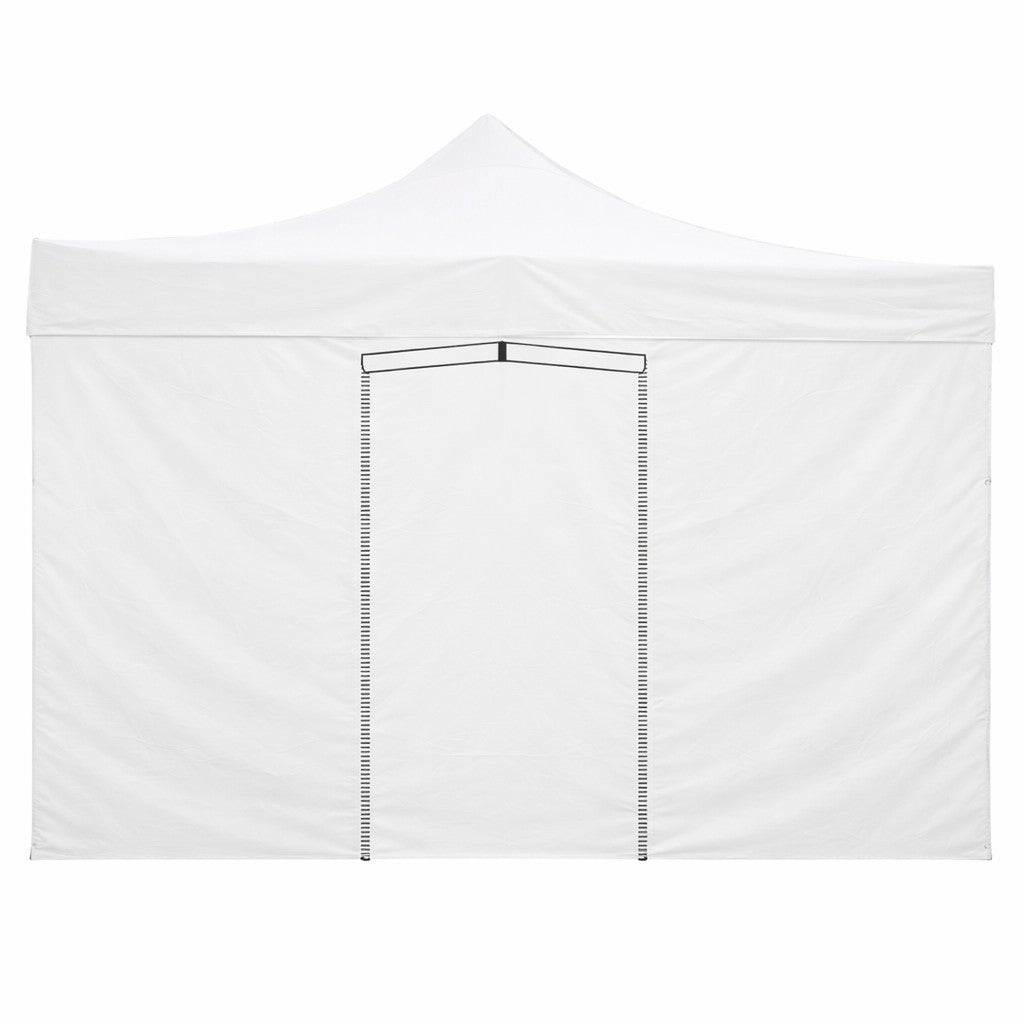 TELO LATERALE 4,5X2 MT BIANCO CON PORTA RICAMBIO GAZEBO MARKET