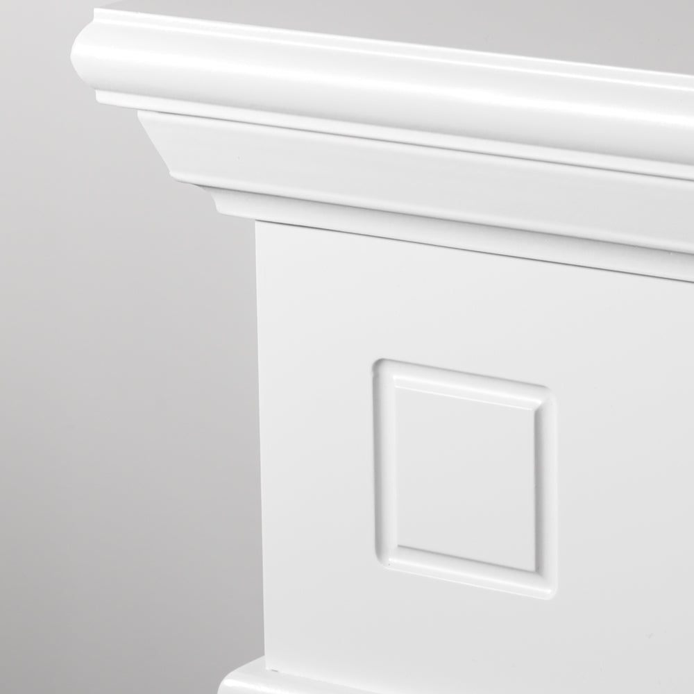 Cornice per camino rivestimento in legno L110xP36xH100 Cambridge Bianco