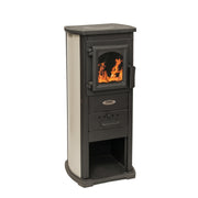 Stufa a legna in ghisa NATALYA 6,1 KW L 43 x P 33 x H 90 Beige
