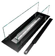 divina fire bruciatore incasso acciaio inox 65 cm con vetri ean 8056157806059