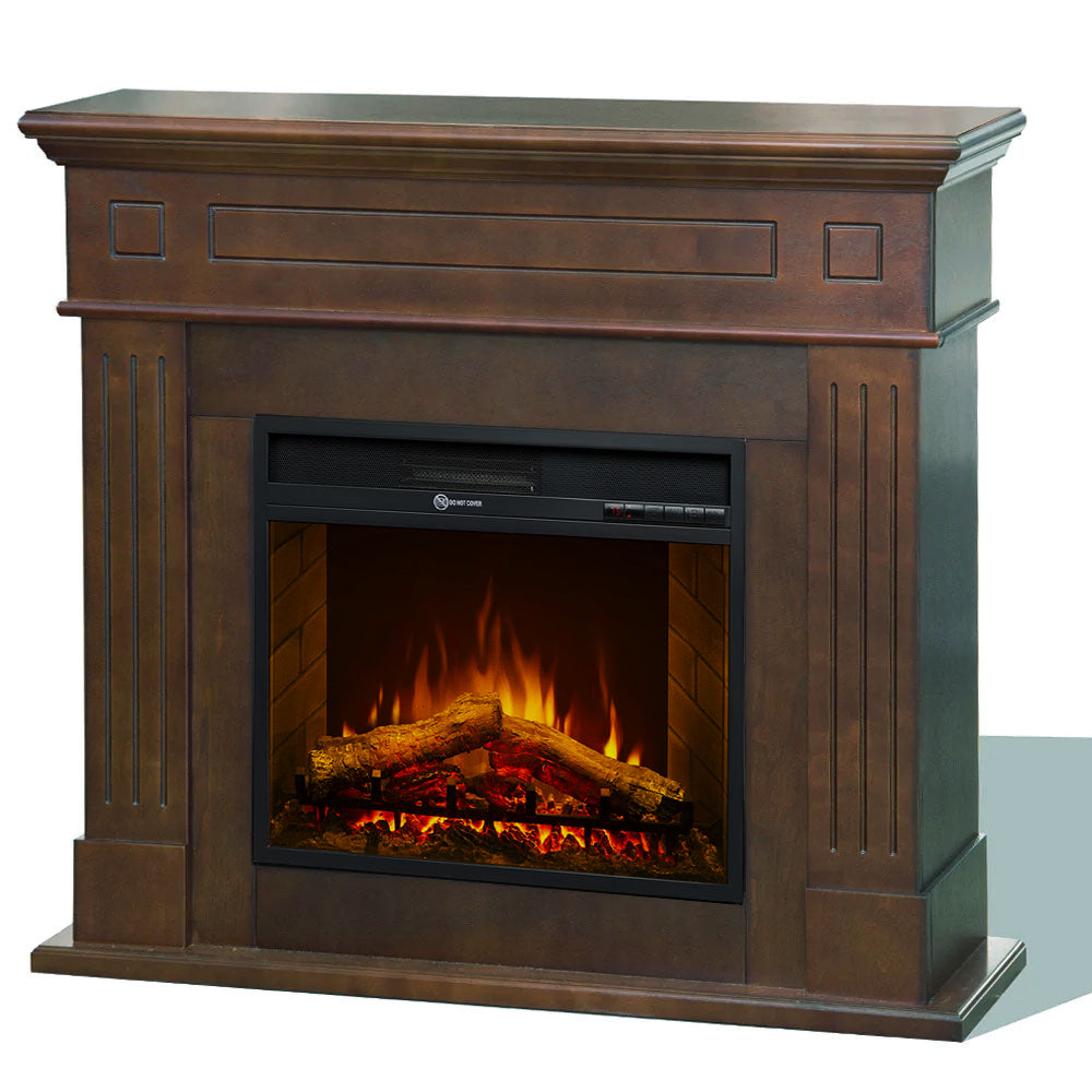 divina fire camino elettrico da terra cambridge marrone l 110 x p 36x h 100 ean 8056157809081