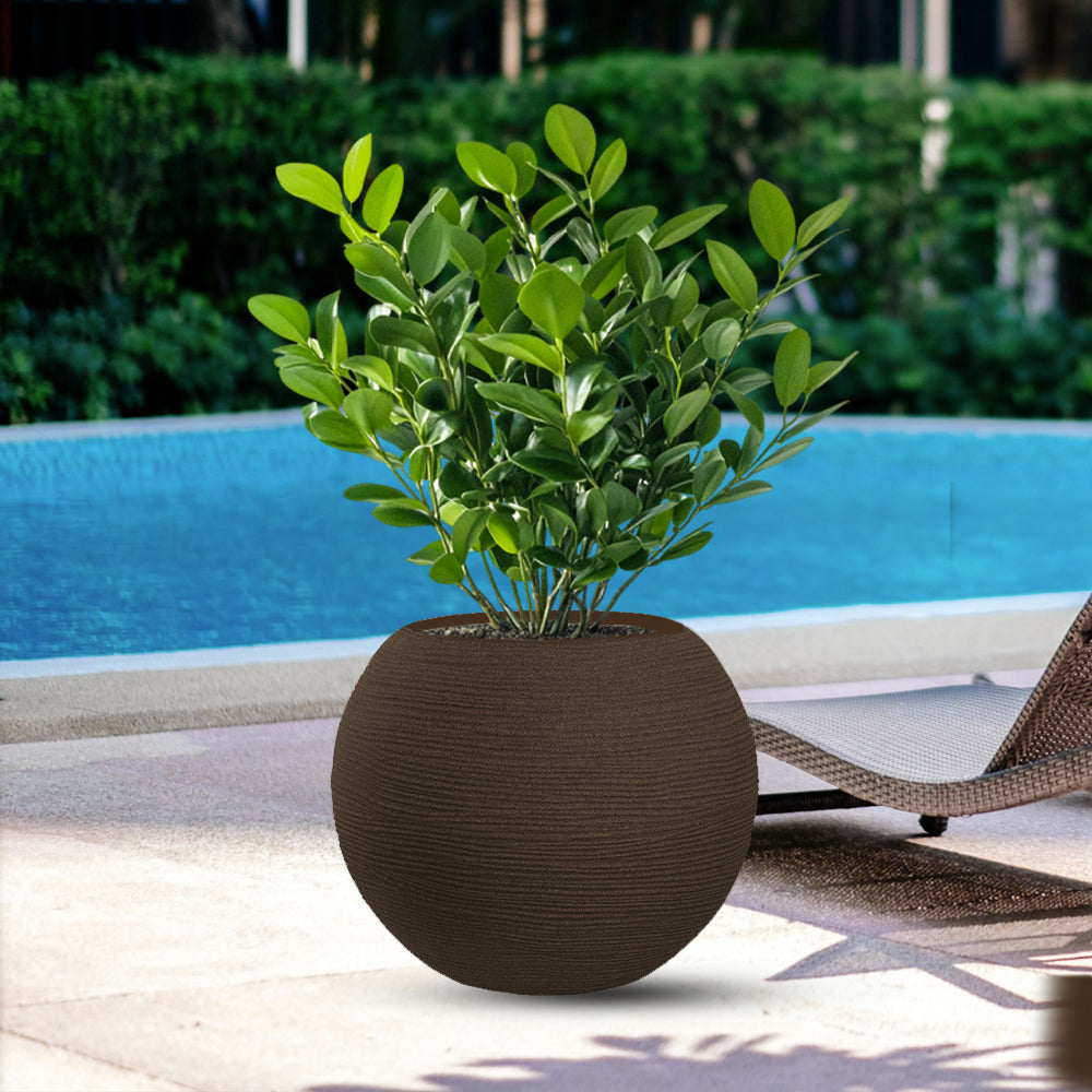 divina garden vaso in resina botticelli marrone d 40x33h ean 8056157808992