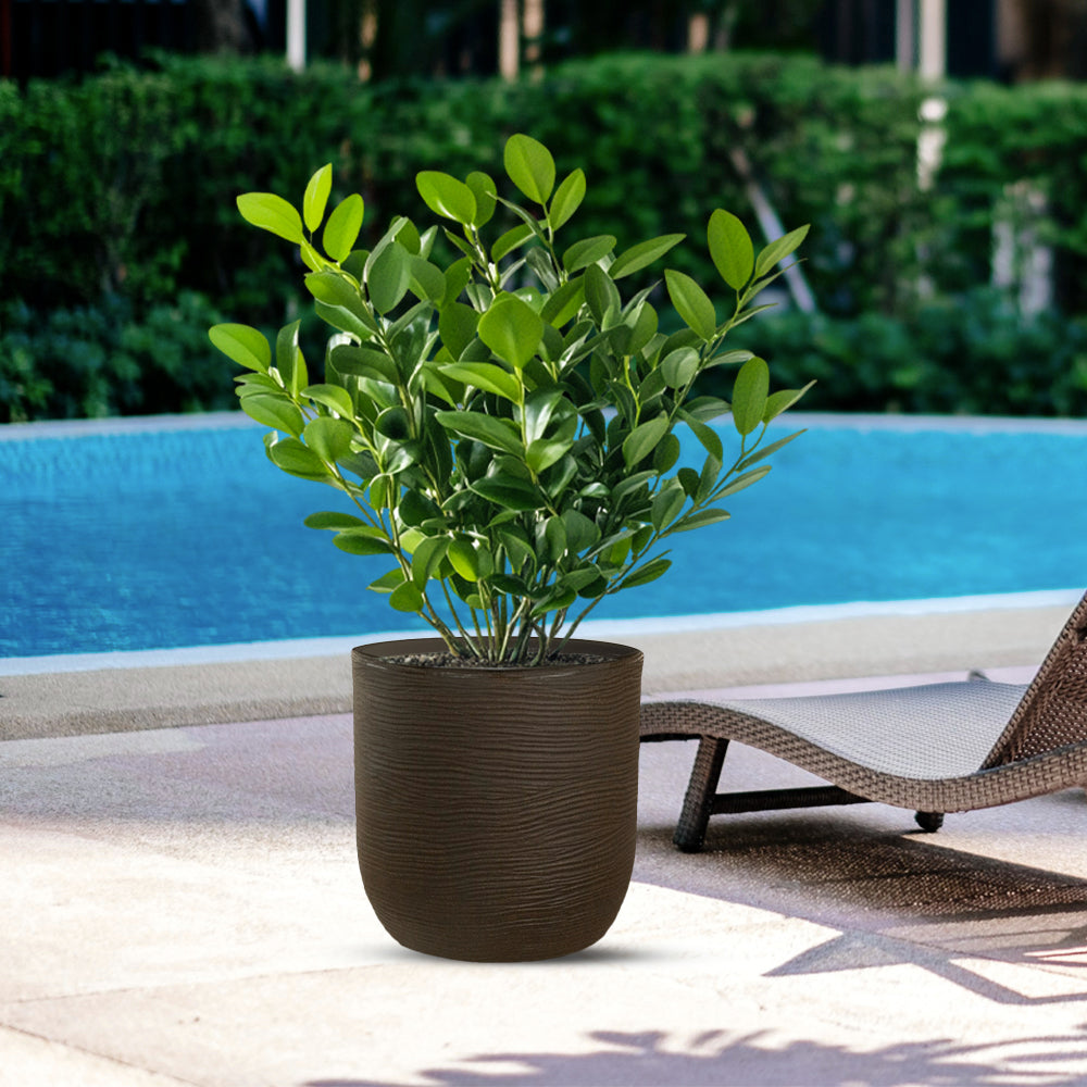 divina garden vaso in resina raffaello marrone d 35x34h ean 8056157809043