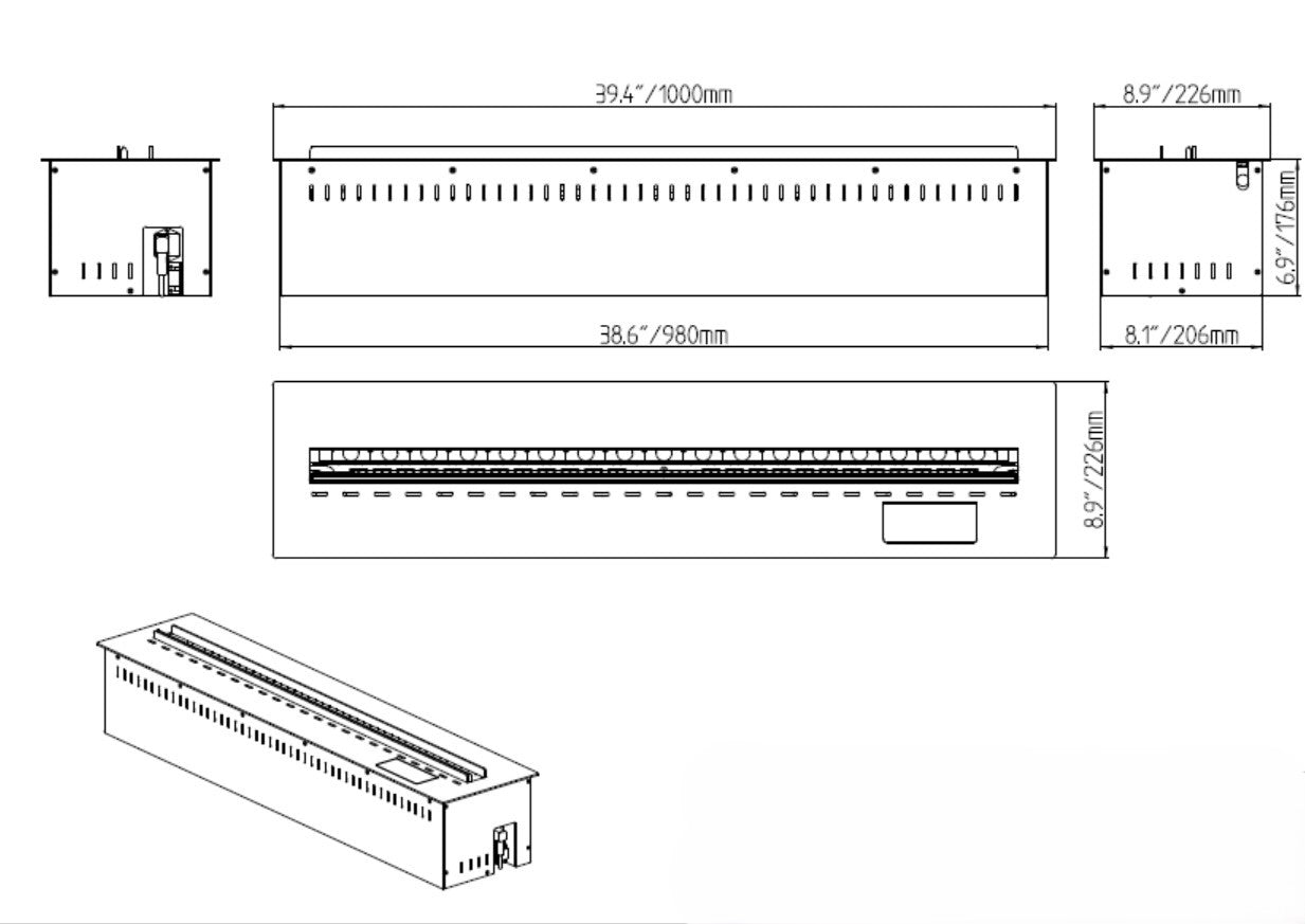 divina fire bruciatore da incasso a vapore 3d 100 pro line ean 8056157808824