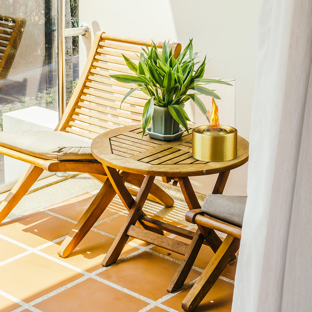 divina fire biocamino da tavolo marsiglia oro d 16 x h27 interno esterno ean 8056157804901