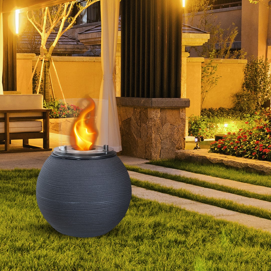 divina fire biocamino da terra botticelli antracite d 40 x h54 interno esterno ean 8056157806134