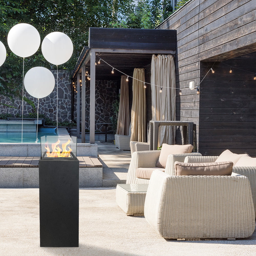 divina fire biocamino da terra ischia nero 40x40x115 interno esterno ean 8056157805953