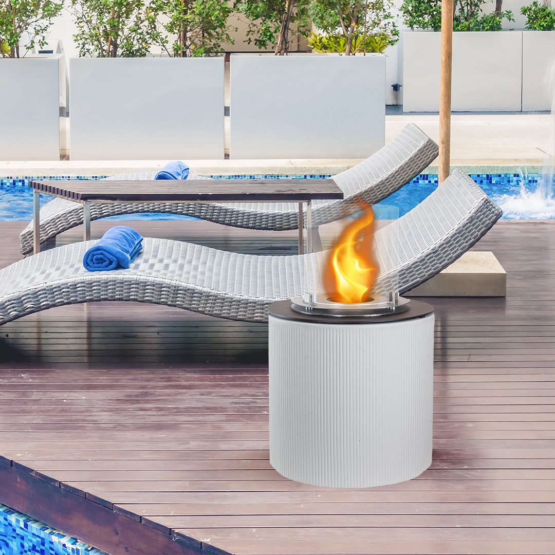 divina fire biocamino da terra modigliani bianco d 36 x h56 interno esterno ean 8056157806233