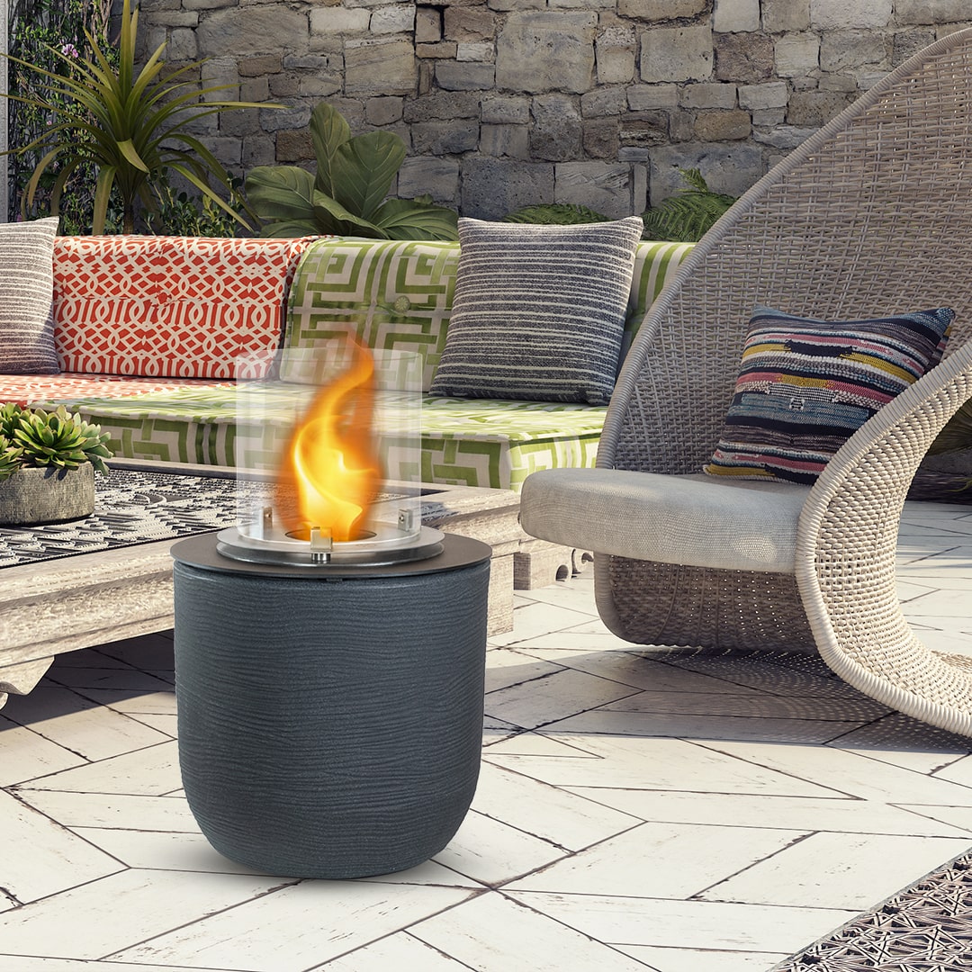 divina fire biocamino da terra raffaello antracite d 35 x h55 interno esterno ean 8056157806189