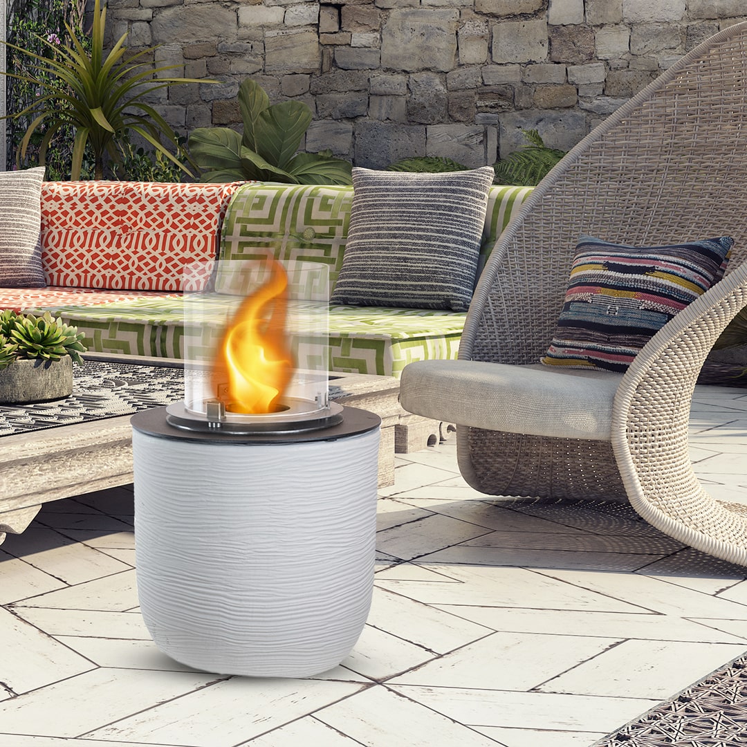 divina fire biocamino da terra raffaello bianco perla d 35 x h55 interno esterno ean 8056157806196