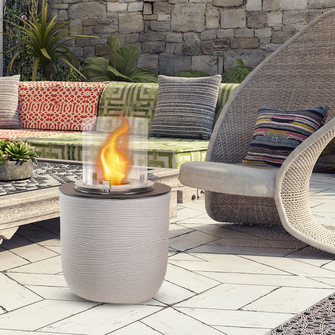 divina fire biocamino da terra raffaello corda beige d 35 x h55 interno esterno ean 8056157806202