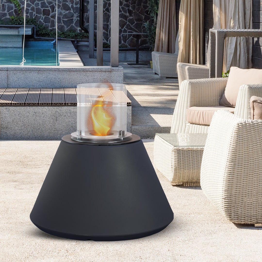 divina fire biocamino da terra stromboli antracite d 60 x h56 interno esterno ean 8056157806073