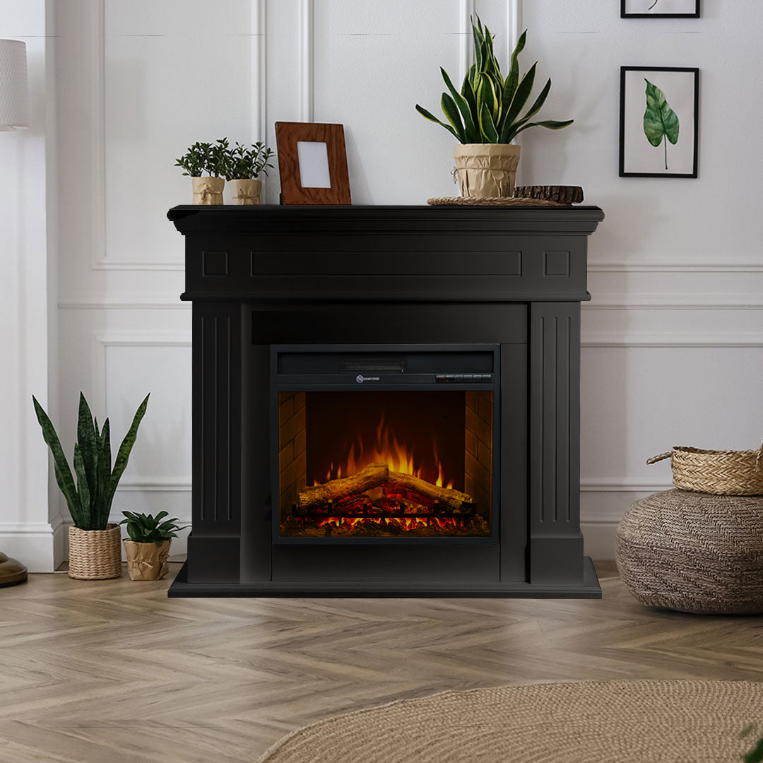 divina fire camino elettrico da terra cambridge nero l 110 x p 36x h 100 ean 8056157809098