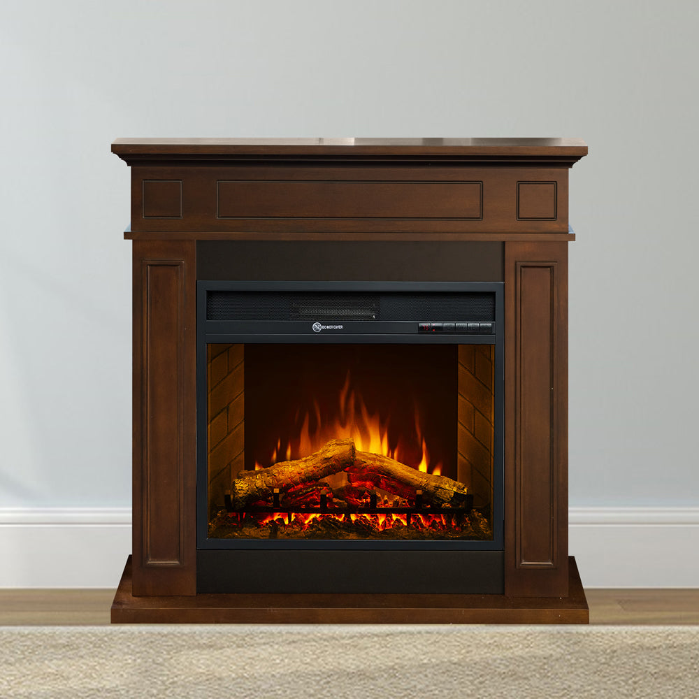 divina fire camino elettrico da terra jefferson marrone l895 x h905 x p28 ean 8056157809067