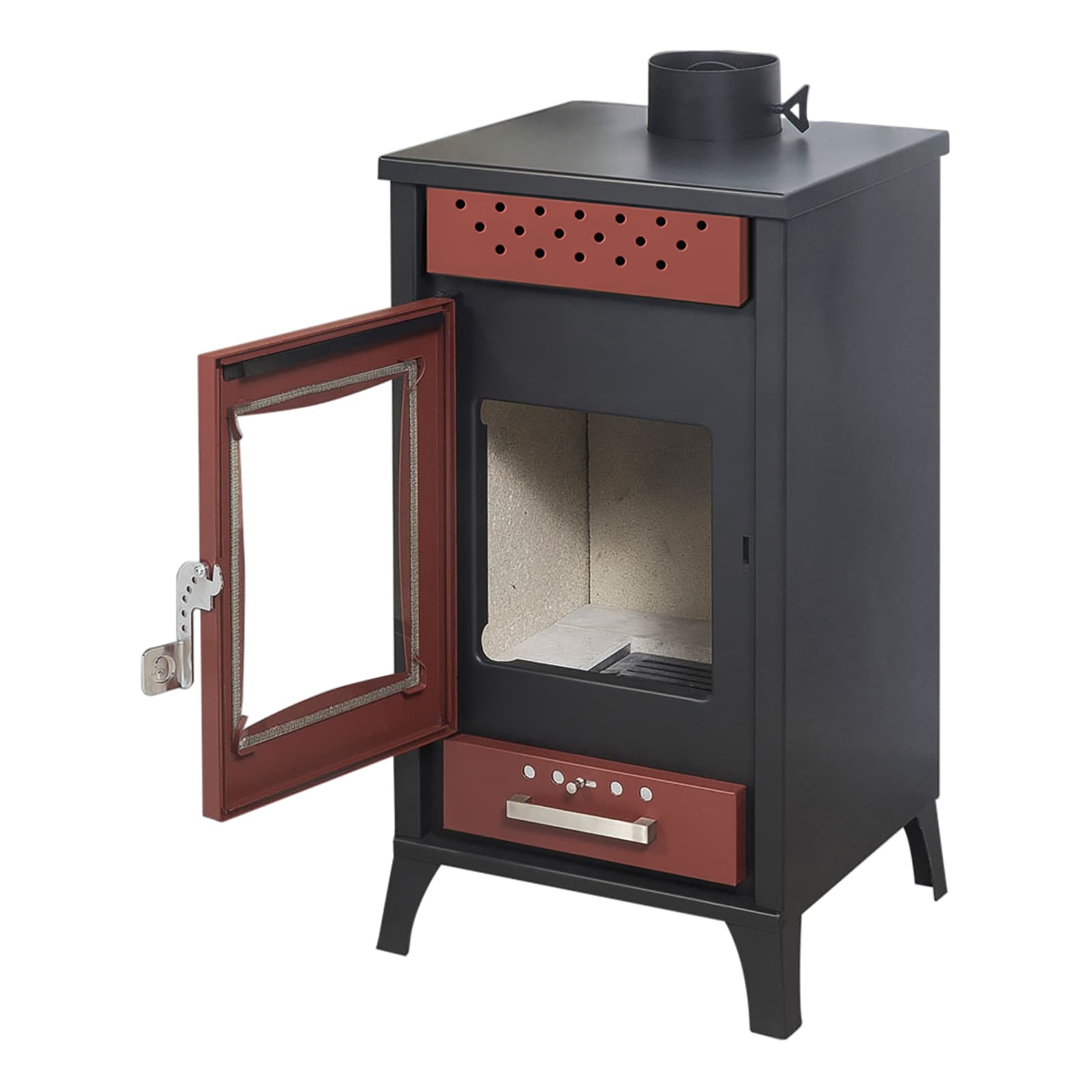 divina fire stufa a legna mg300 rossa 15 kw ean 5200416400646