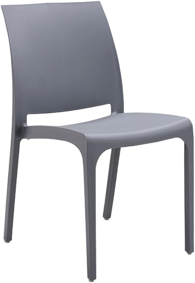 divina home sedia set 4 pz in resina impilabile made in italy design per interno esterno sofia grigio chiaro ean 8056157805748