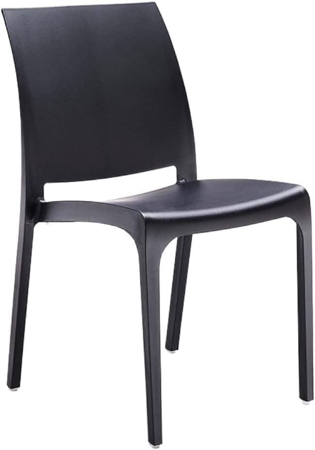 divina home sedia set 4 pz in resina impilabile made in italy design per interno esterno sofia nera ean 8056157805731