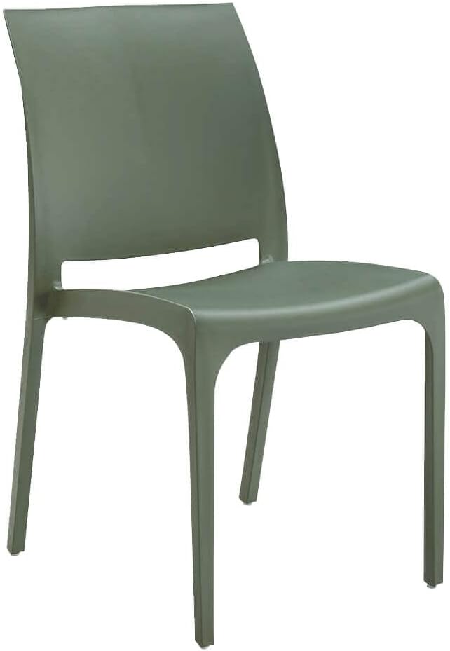 divina home sedia set 4 pz in resina impilabile made in italy design per interno esterno sofia verde salvia ean 8056157805717