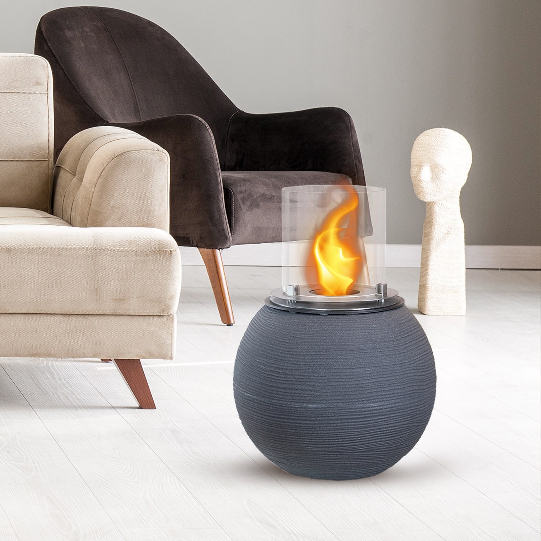 divina fire biocamino da terra botticelli antracite d 40 x h54 interno esterno ean 8056157806134