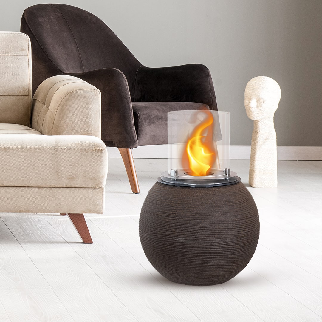 divina fire biocamino da terra botticelli terra marrone d 40 x h54 interno esterno ean 8056157806172