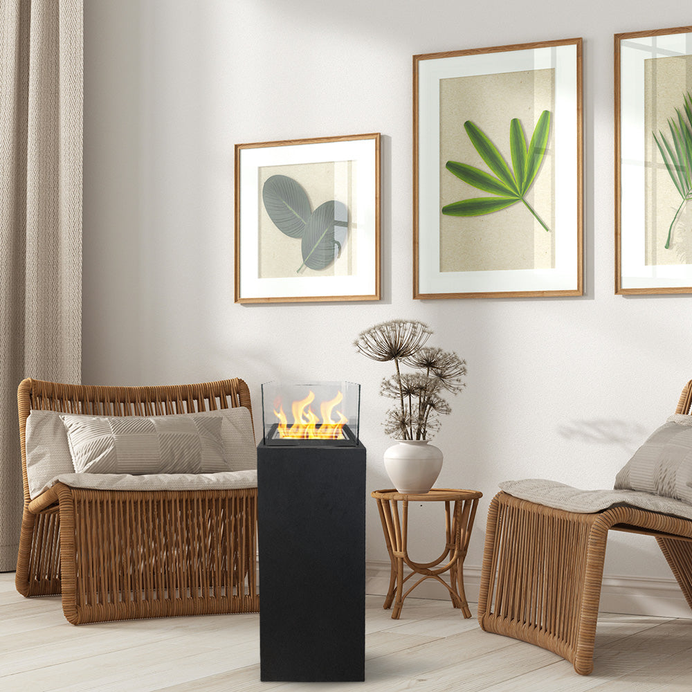 divina fire biocamino da terra ischia nero 40x40x115 interno esterno ean 8056157805953