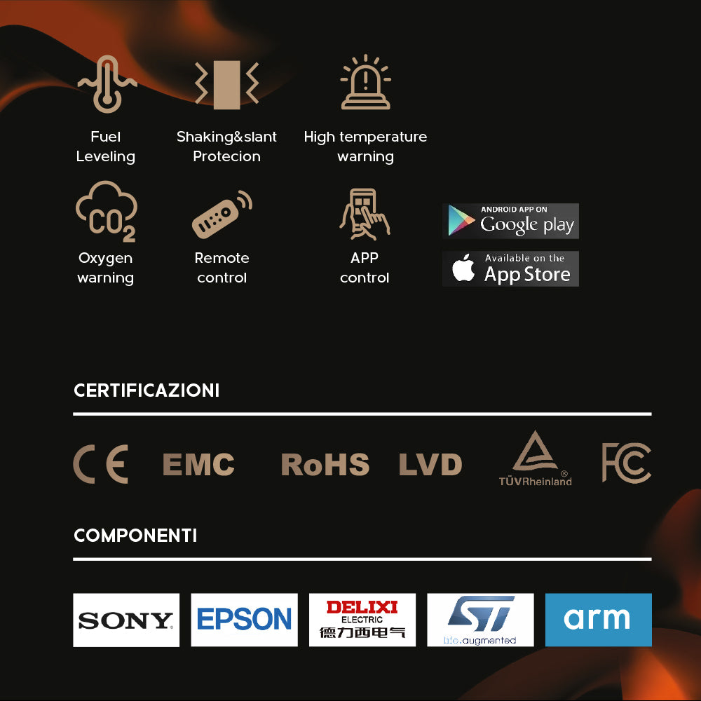 divina fire bruciatore smart da incasso 100 slim ean 8056157808800