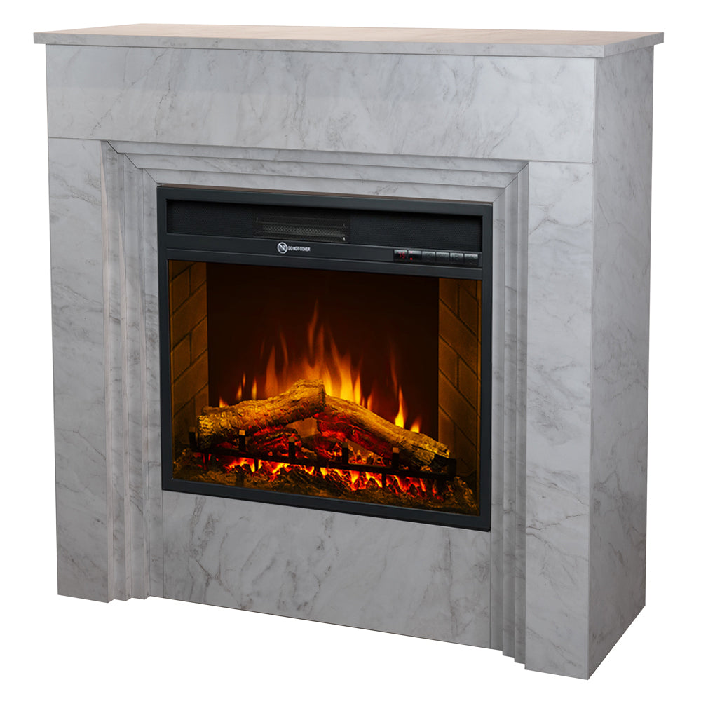 divina fire camino elettrico da terra bellini marmo bianco l96 x p35 x h96 ean 8056157809135