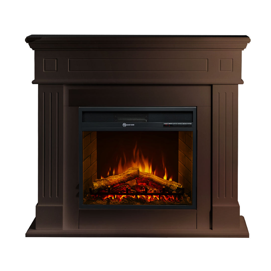 divina fire camino elettrico da terra cambridge marrone l 110 x p 36x h 100 ean 8056157809081