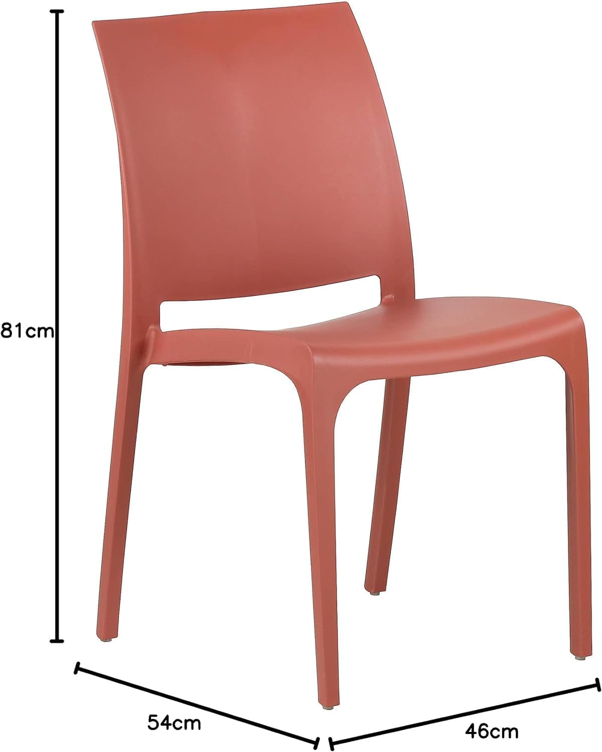 divina home sedia set 4 pz in resina impilabile made in italy design per interno esterno sofia rossa ean 8056157805724