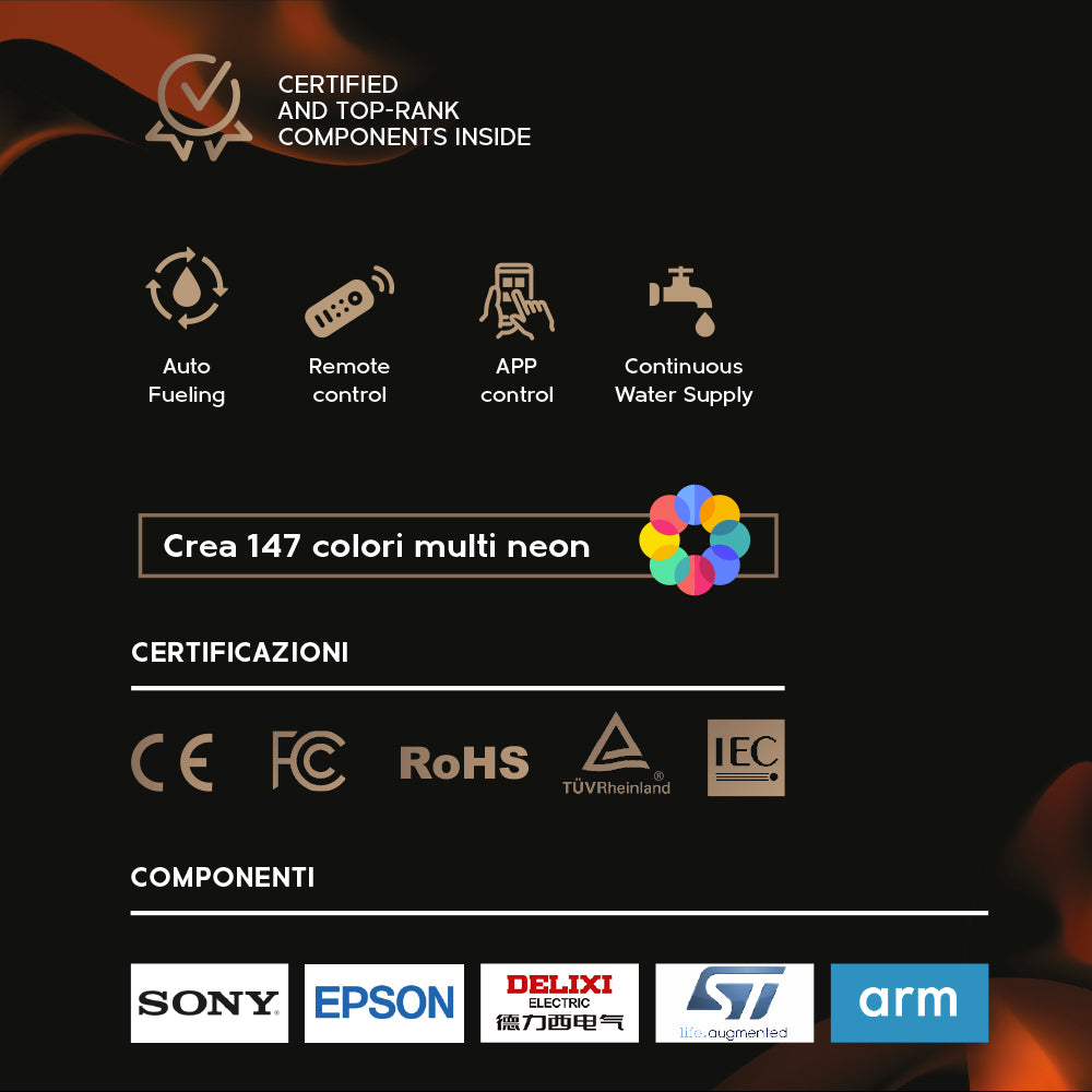 divina fire bruciatore da incasso a vapore 3d 75 pro line ean 8056157808817