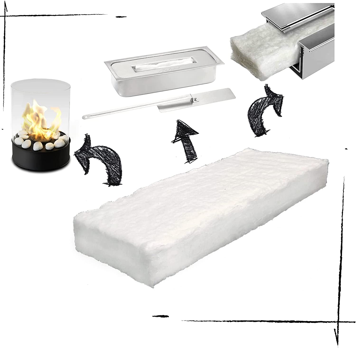 divina fire lana di fibra ceramica 30x20x25 ean 8056157805083