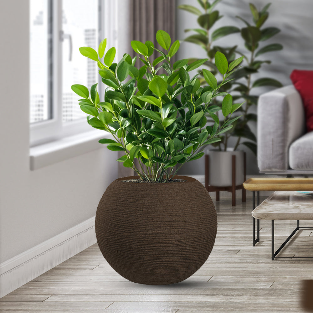 divina garden vaso in resina botticelli marrone d 40x33h ean 8056157808992