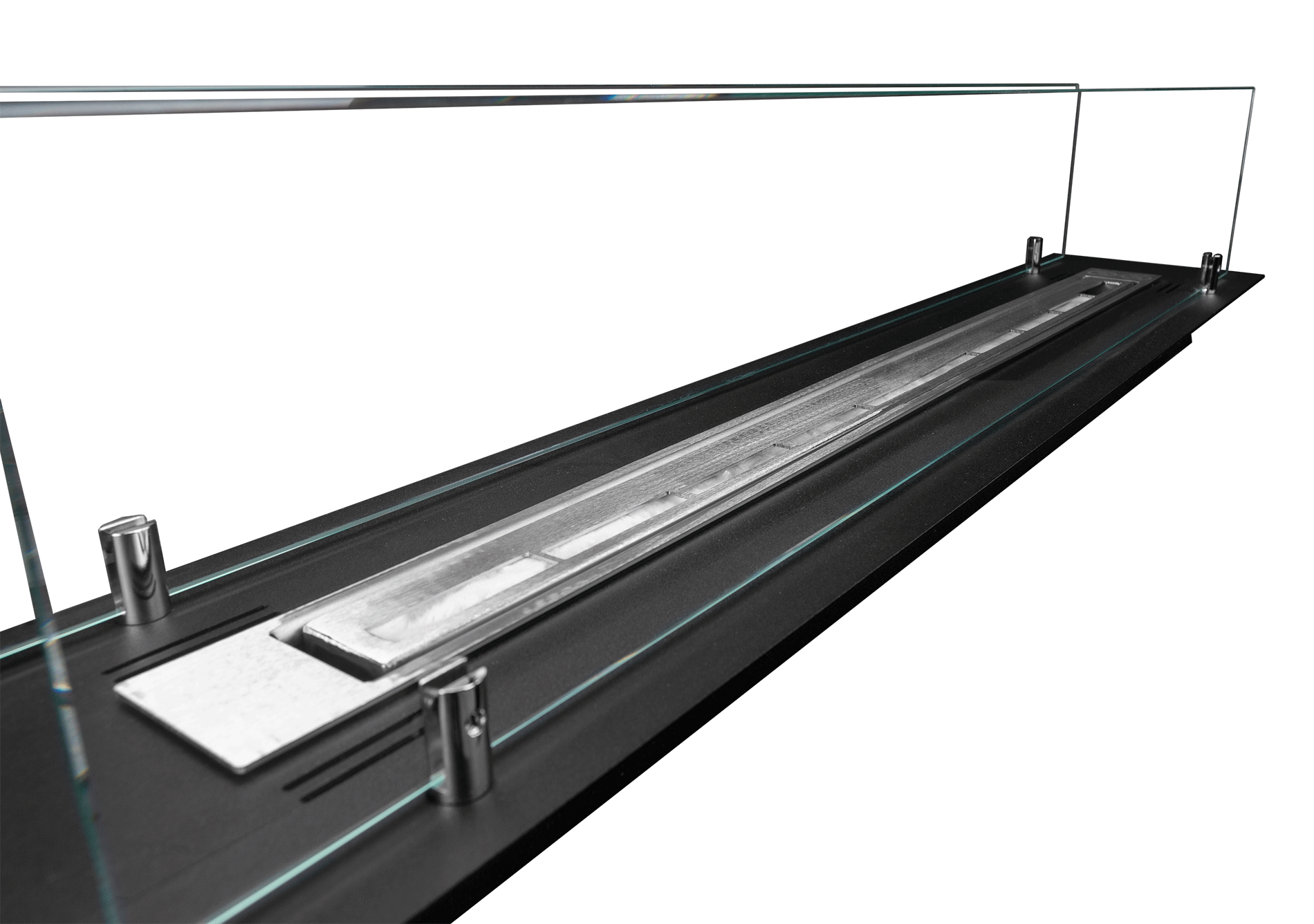 divina fire bruciatore incasso acciaio inox 100 cm con vetri ean 8056157806066