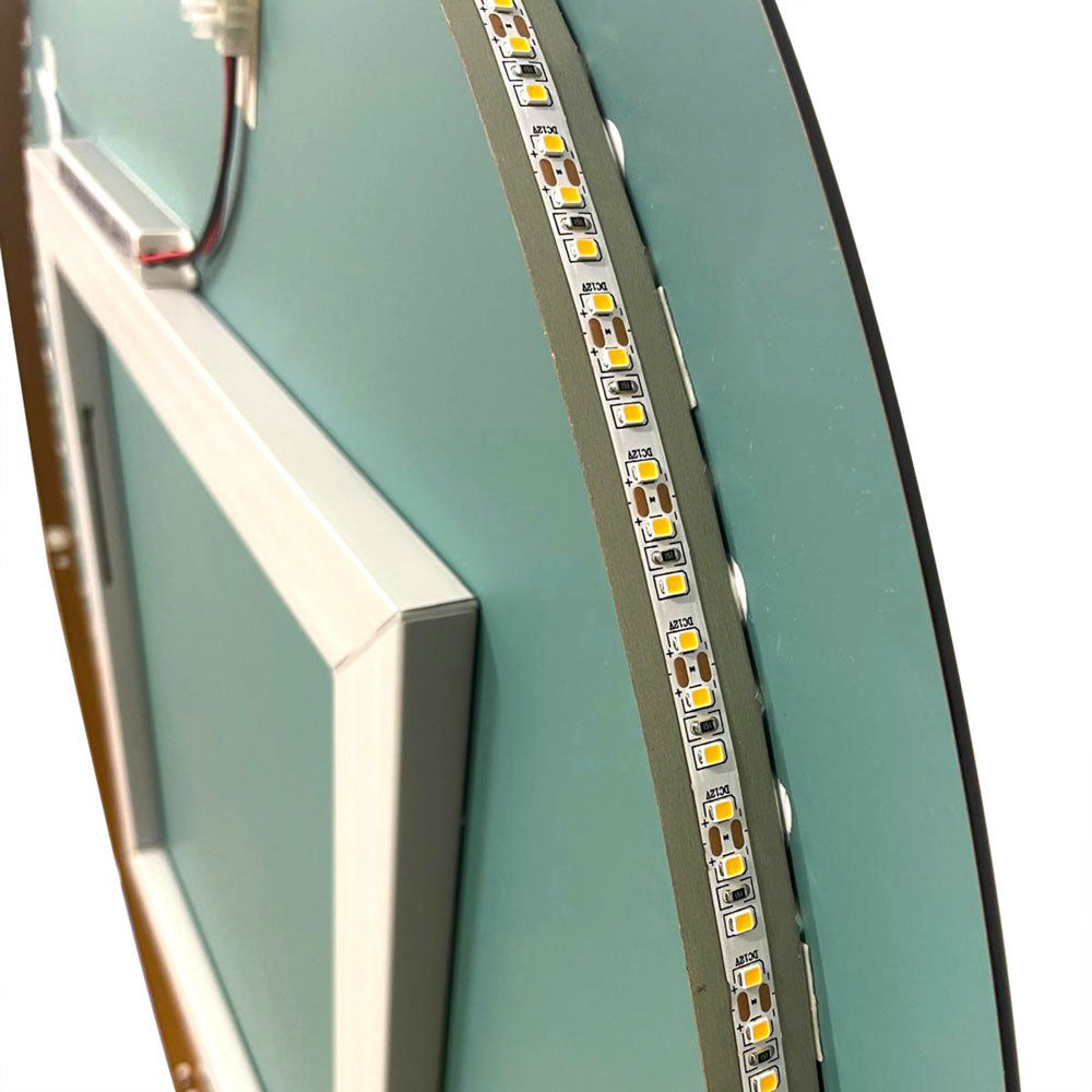 divina home specchio da bagno ovale retroilluminato specchiera reversibile olivia led 50x90 ean 8056157809500