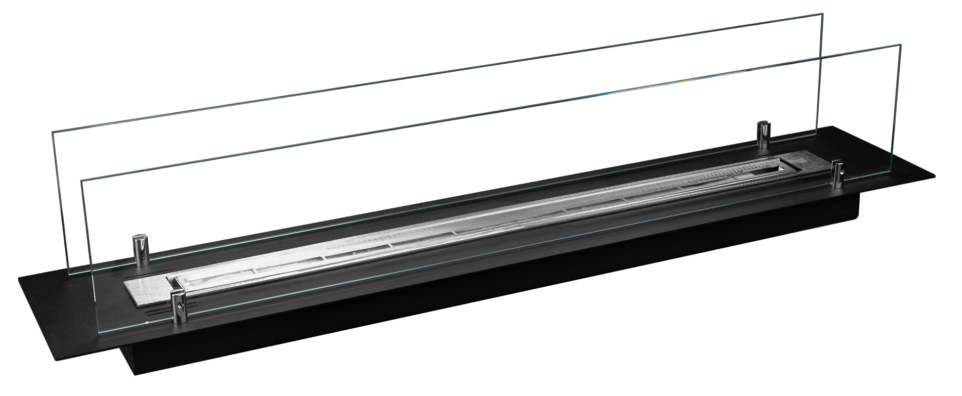 divina fire bruciatore incasso acciaio inox 100 cm con vetri ean 8056157806066