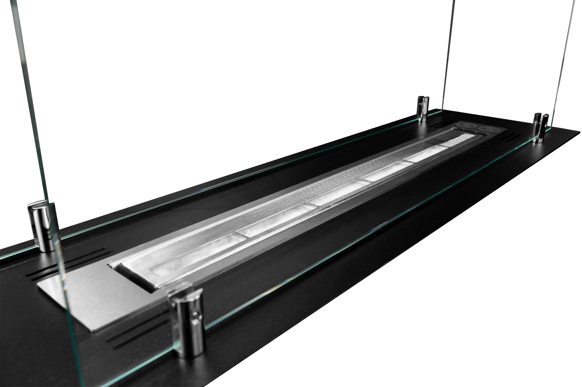 divina fire bruciatore incasso acciaio inox 65 cm con vetri ean 8056157806059