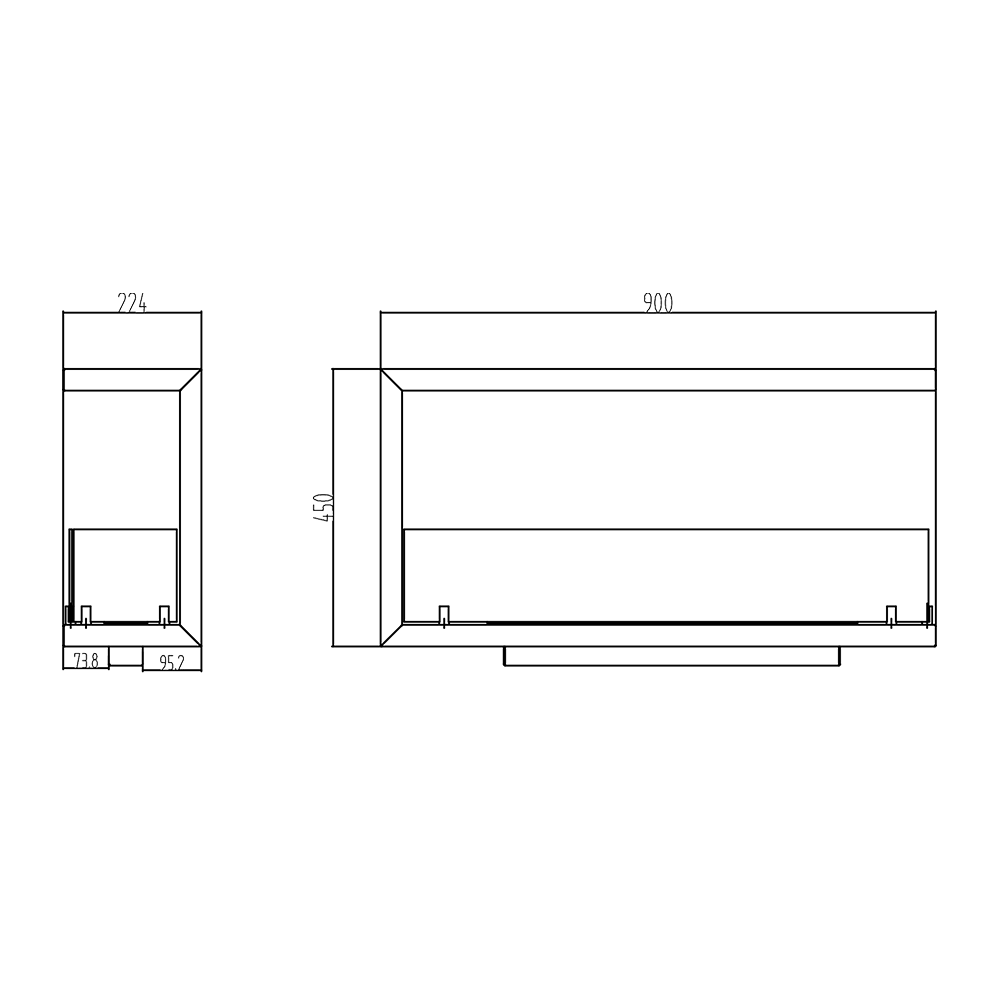 divina fire biocamino da incasso angolare 90x45 sutri 90 dx ean 8056157805793