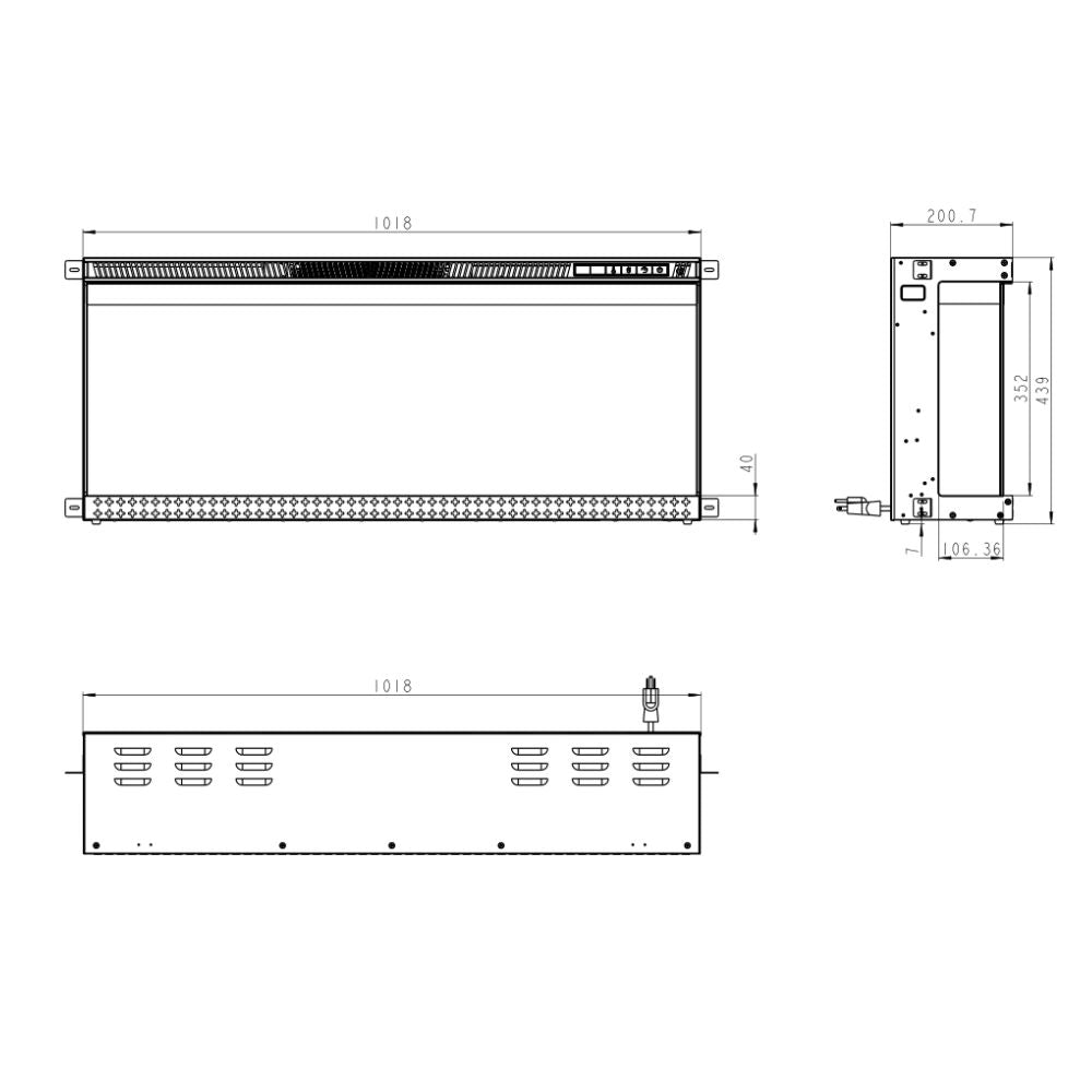 divina fire camino elettrico pareteincasso boston 100 l1016 x p20 x h44 ean 8056157808176
