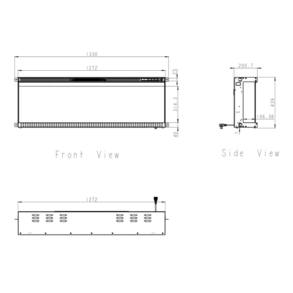 divina fire camino elettrico pareteincasso boston 127 l127 x p20 x h44 ean 8056157808183
